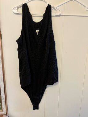 Torrid Black Lace-Textured Top